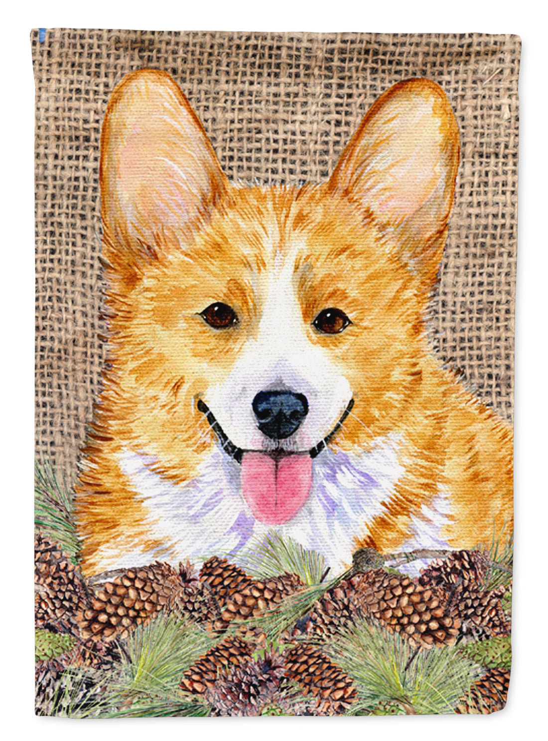 Corgi Flag Canvas House Size  the-store.com.