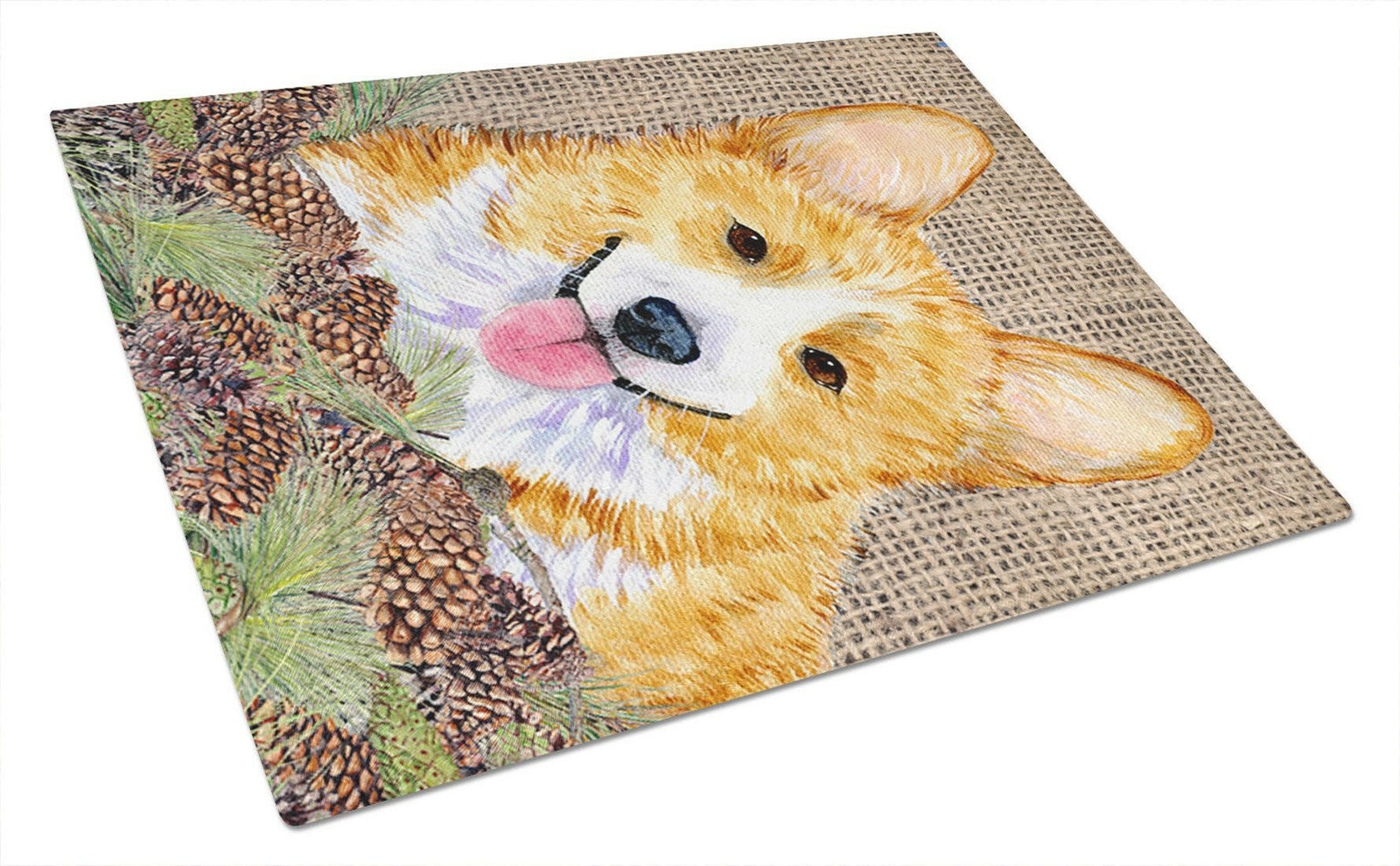 Corgi Glass Cutting Board Large by Caroline's Treasures