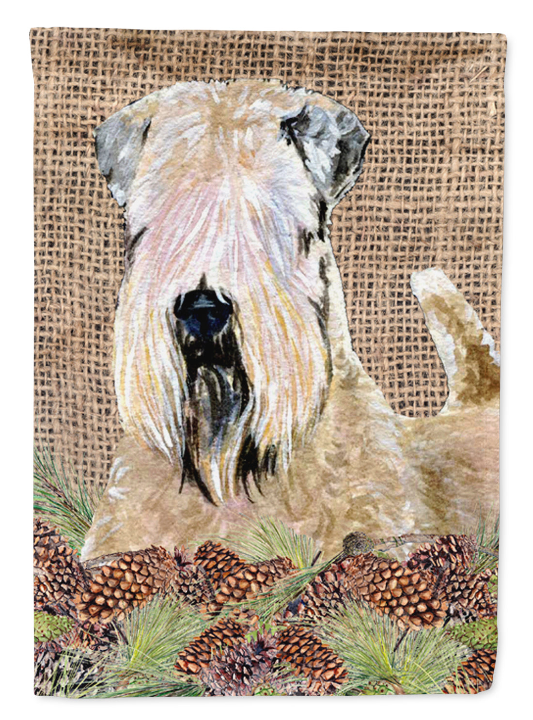 Wheaten Terrier Soft Coated Flag Garden Size.