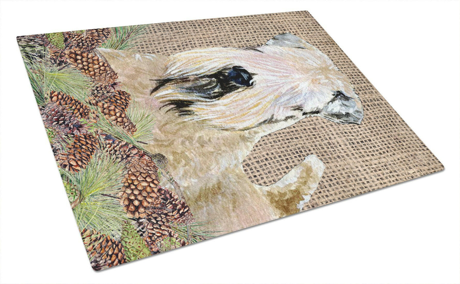 Wheaten Terrier Soft Coated Glass Cutting Board Large by Caroline's Treasures