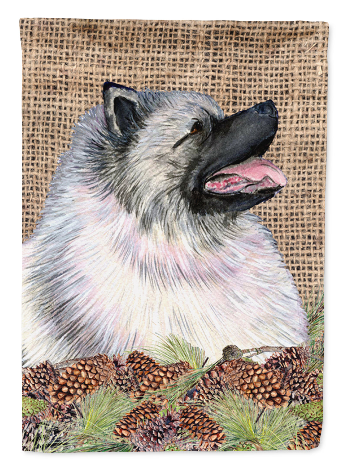 Keeshond Flag Canvas House Size  the-store.com.