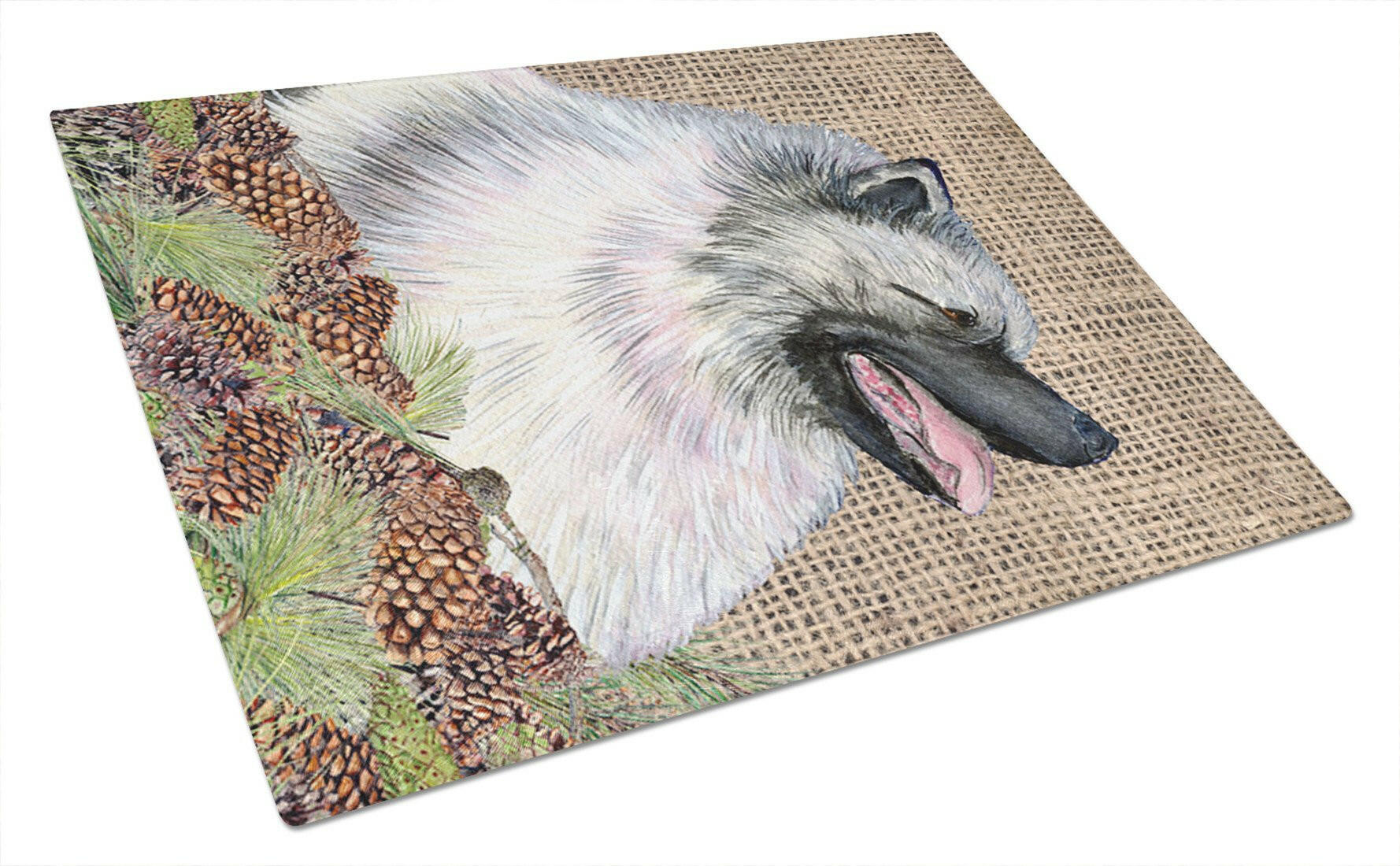 Keeshond Glass Cutting Board Large by Caroline's Treasures