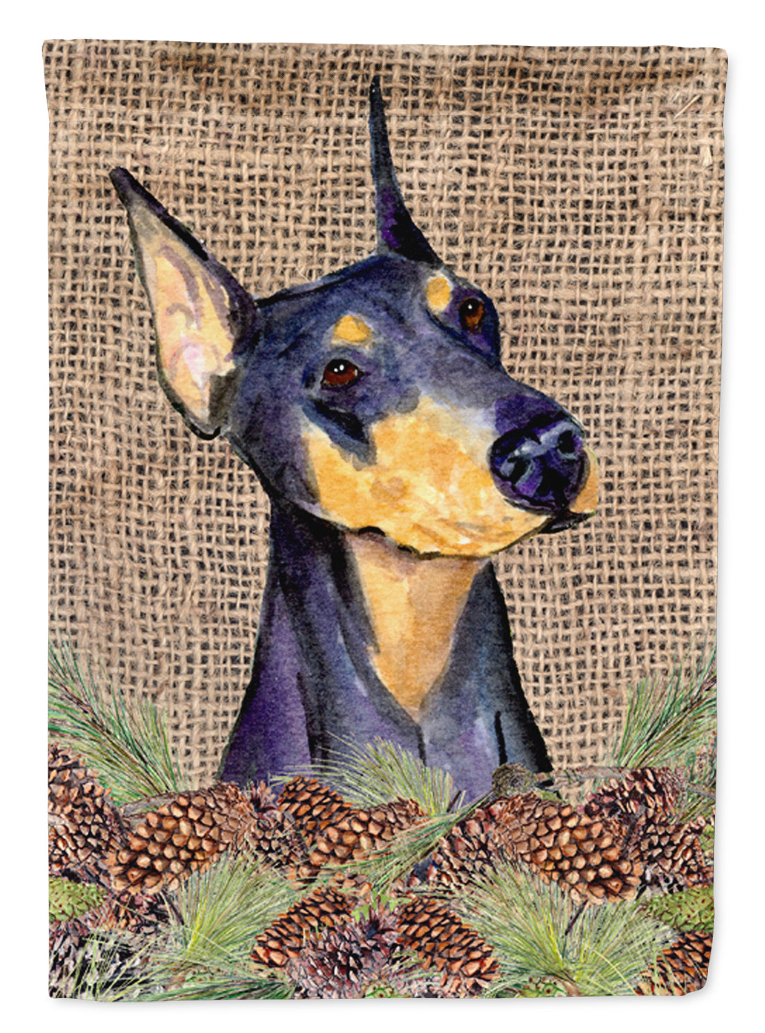 Doberman Flag Canvas House Size  the-store.com.