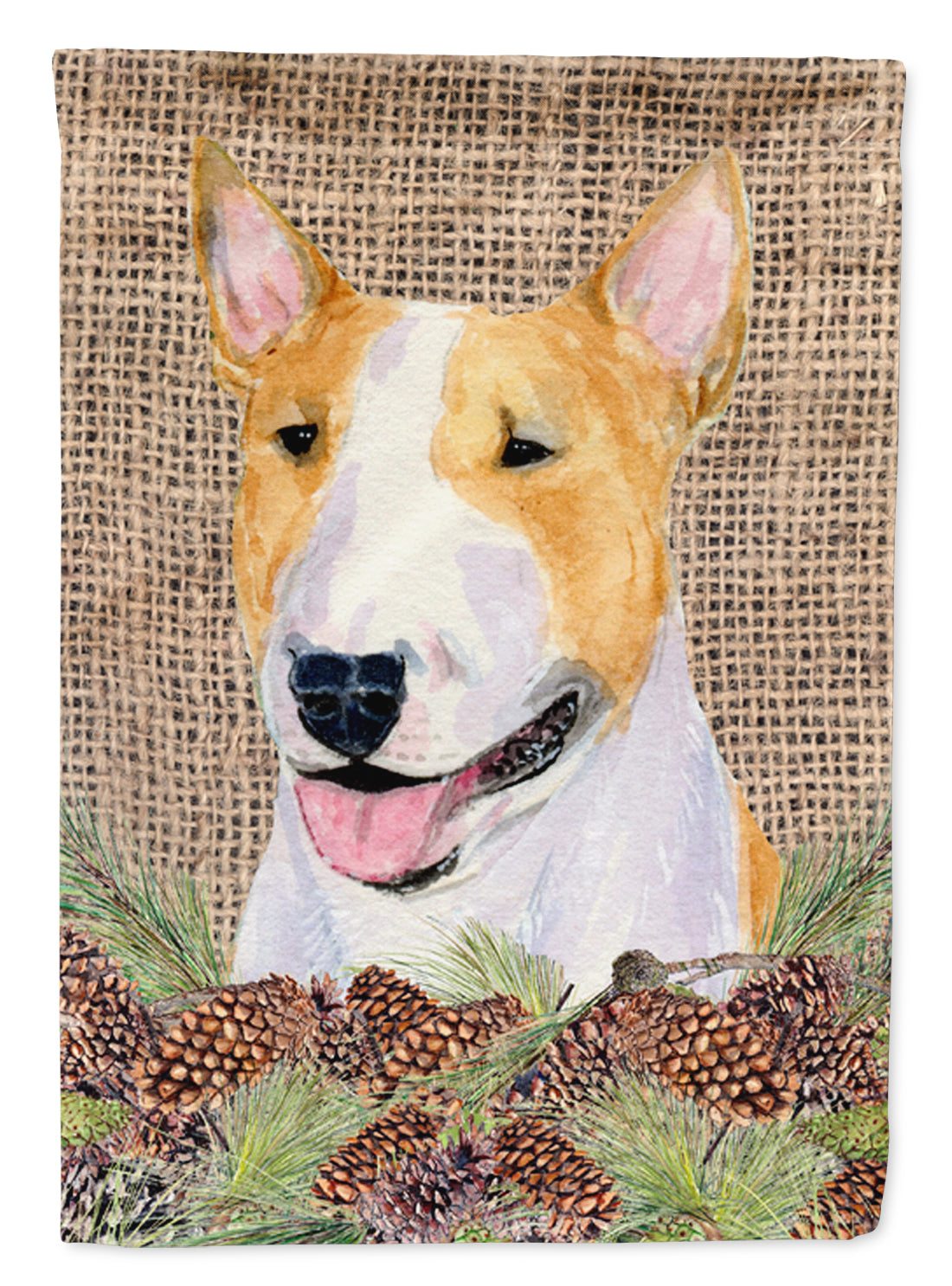 Bull Terrier Flag Canvas House Size  the-store.com.