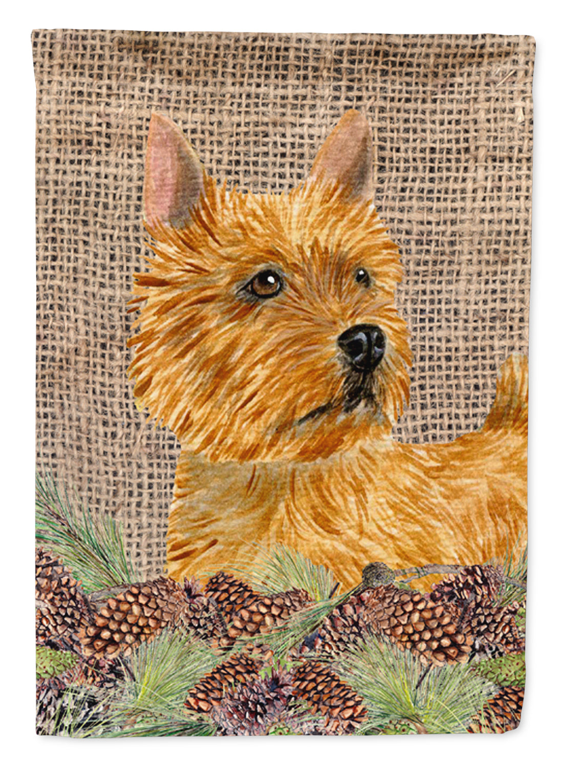 Norwich Terrier Flag Canvas House Size  the-store.com.