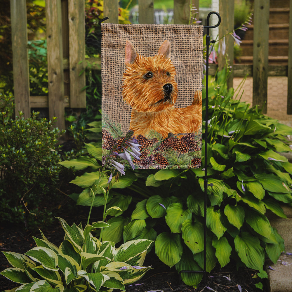 Norwich Terrier Flag Garden Size.