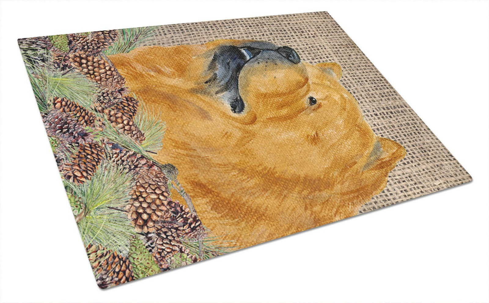 Chow Chow Glass Cutting Board Large by Caroline's Treasures