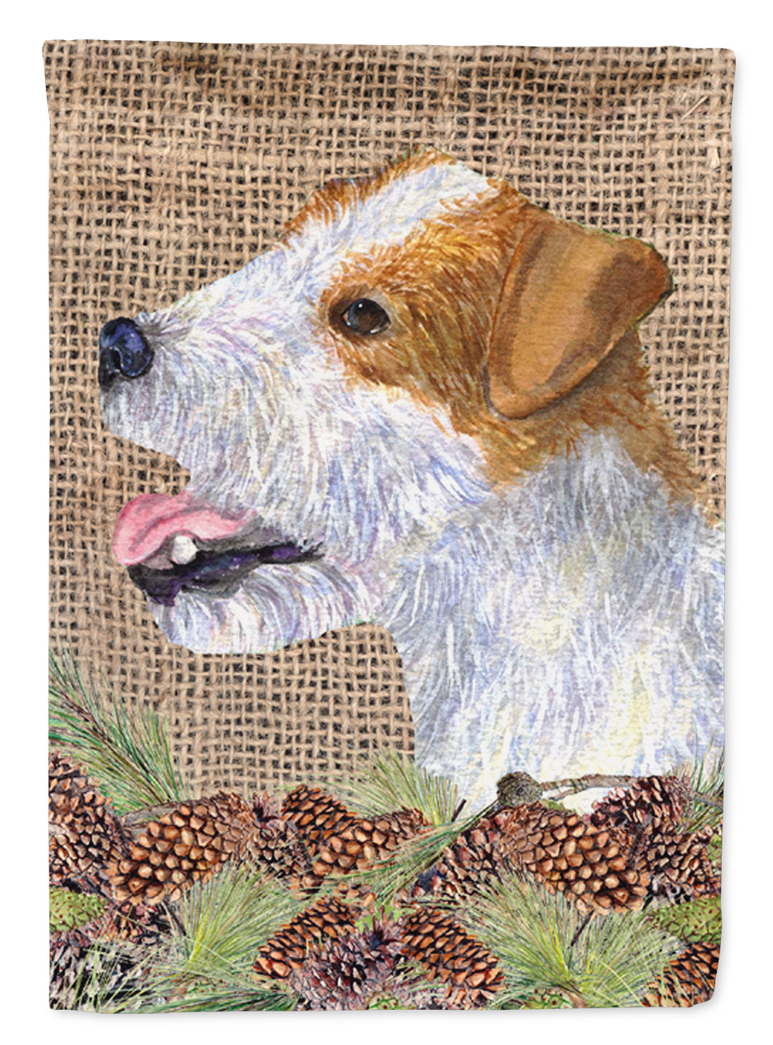 Jack Russell Terrier Flag Canvas House Size  the-store.com.