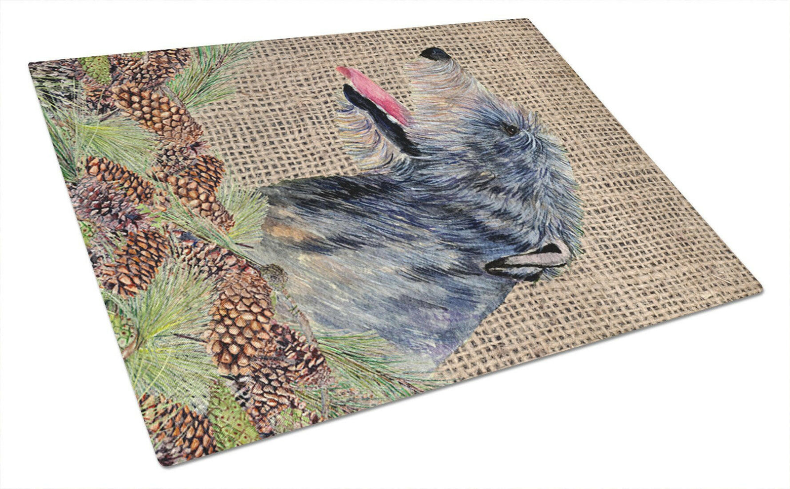 Irish Wolfhound Glass Cutting Board Large by Caroline's Treasures