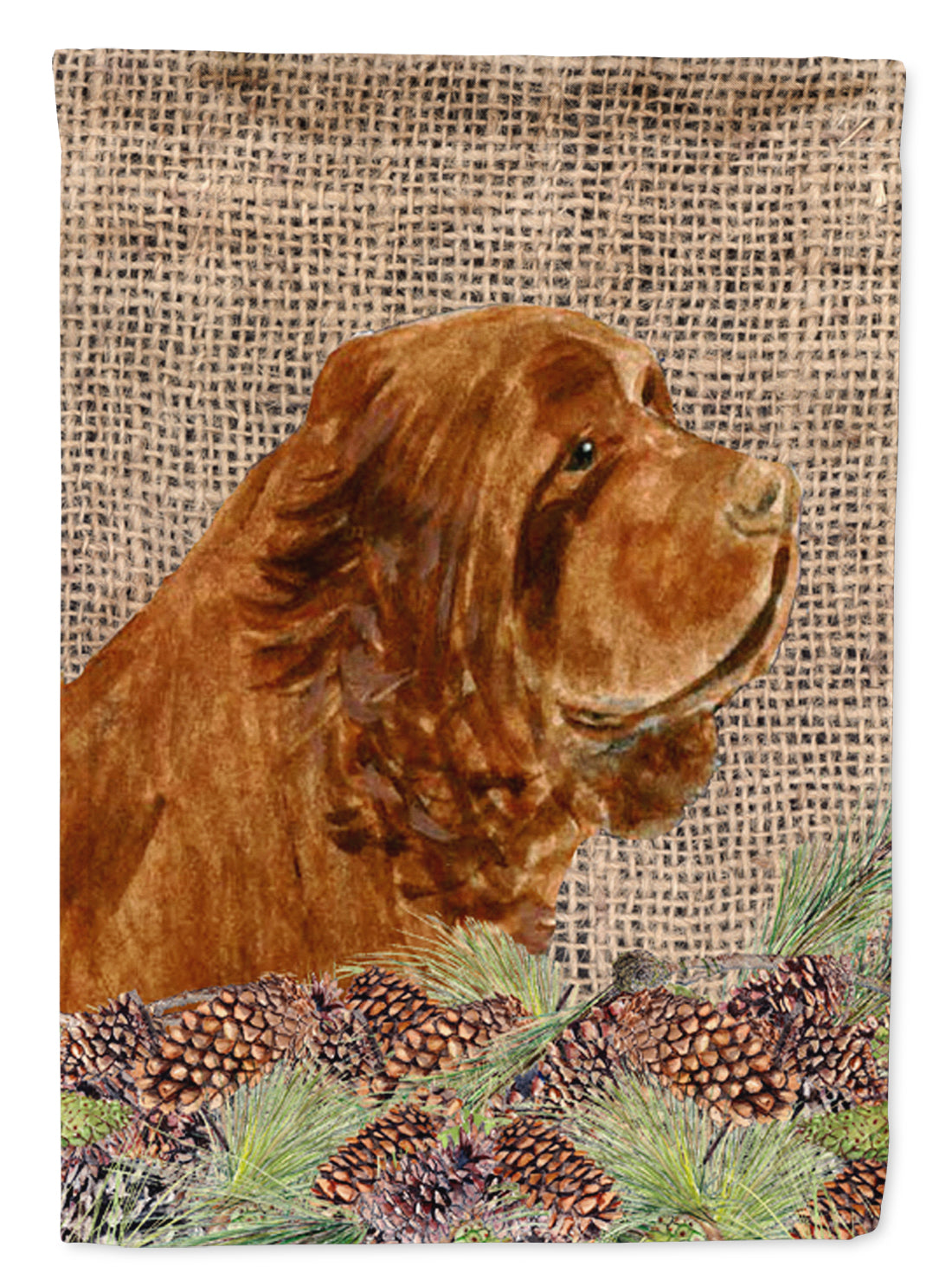 Sussex Spaniel Flag Garden Size.