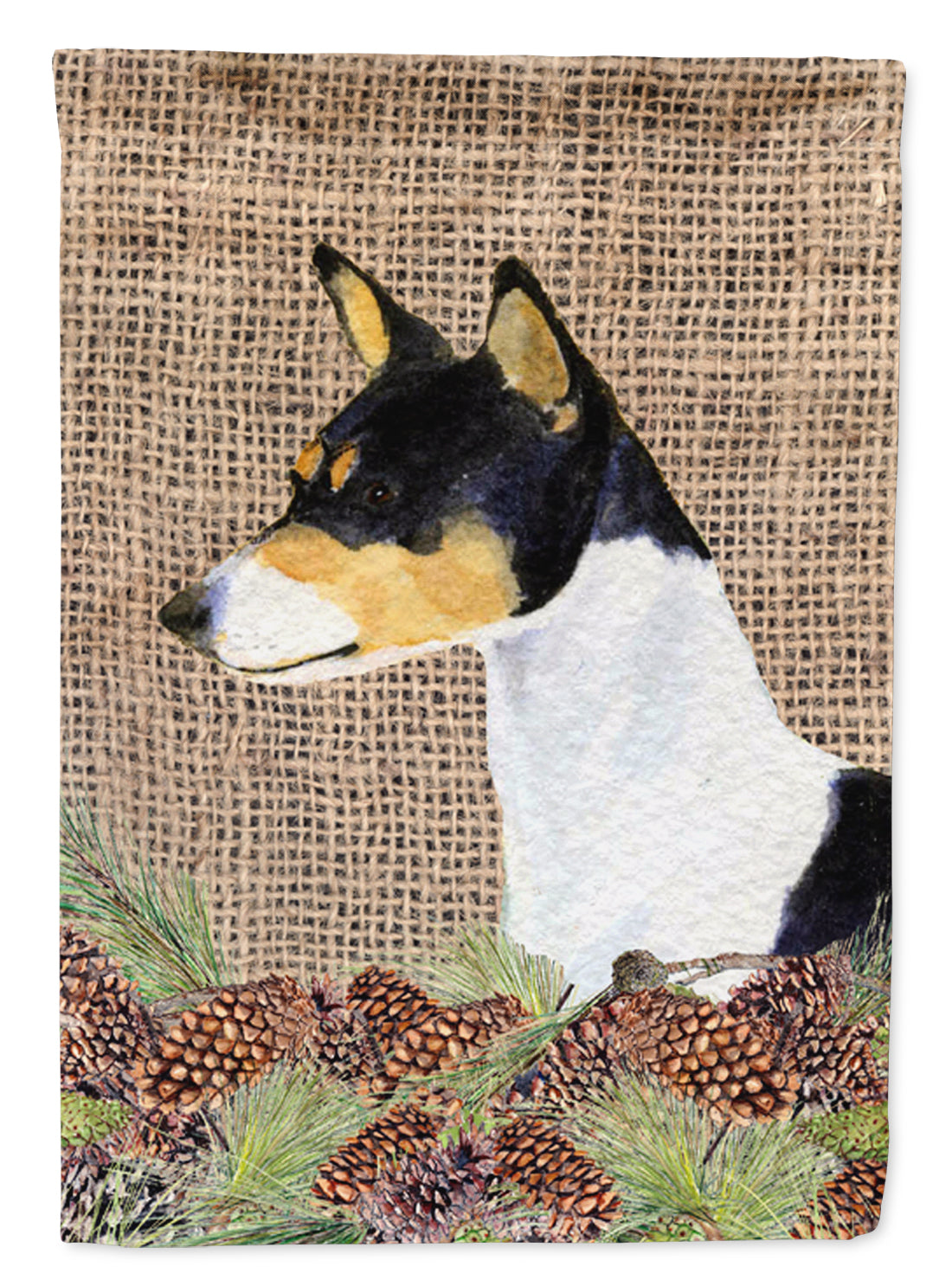 Basenji Flag Canvas House Size  the-store.com.