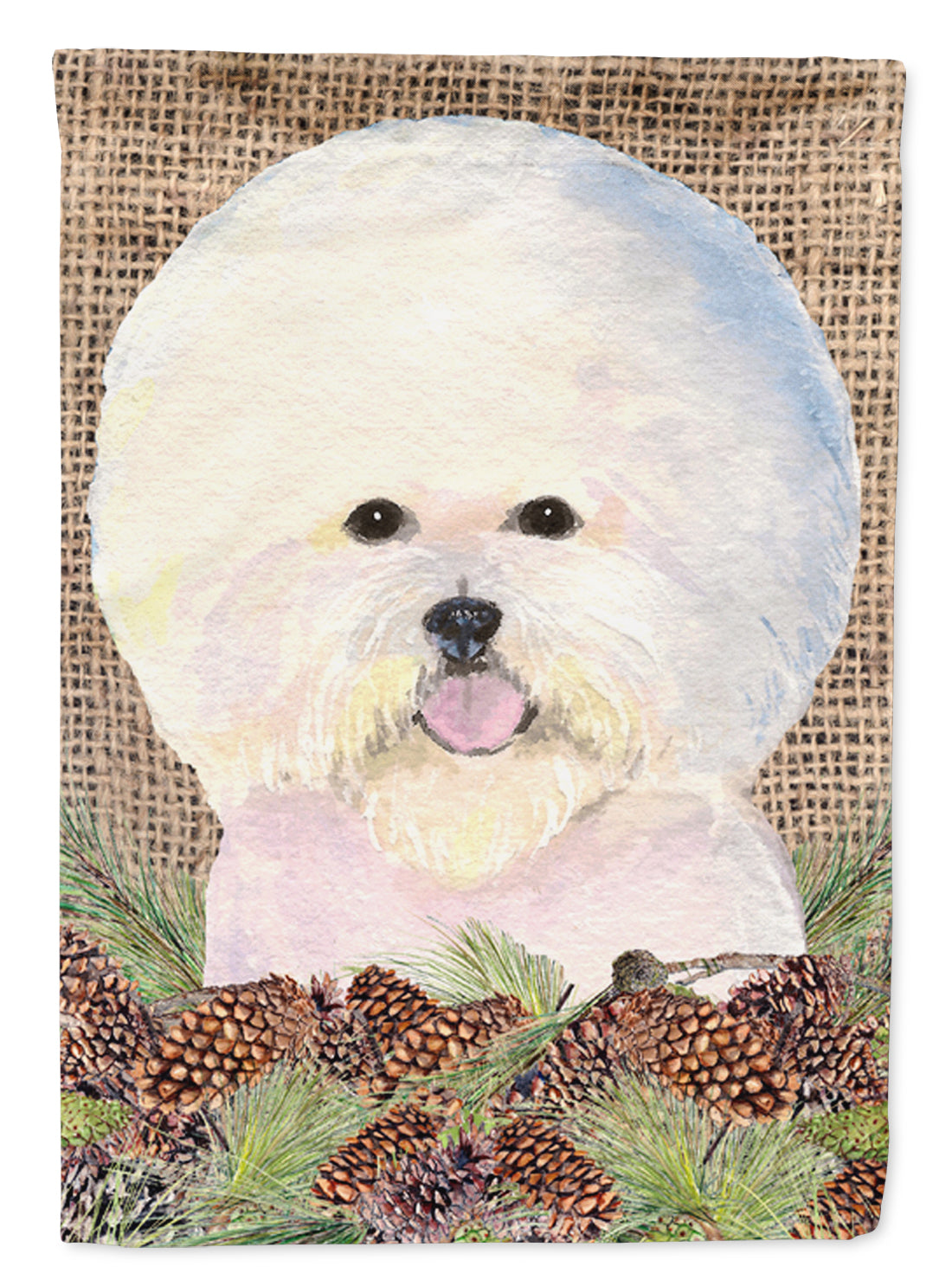 Bichon Frise Flag Canvas House Size  the-store.com.