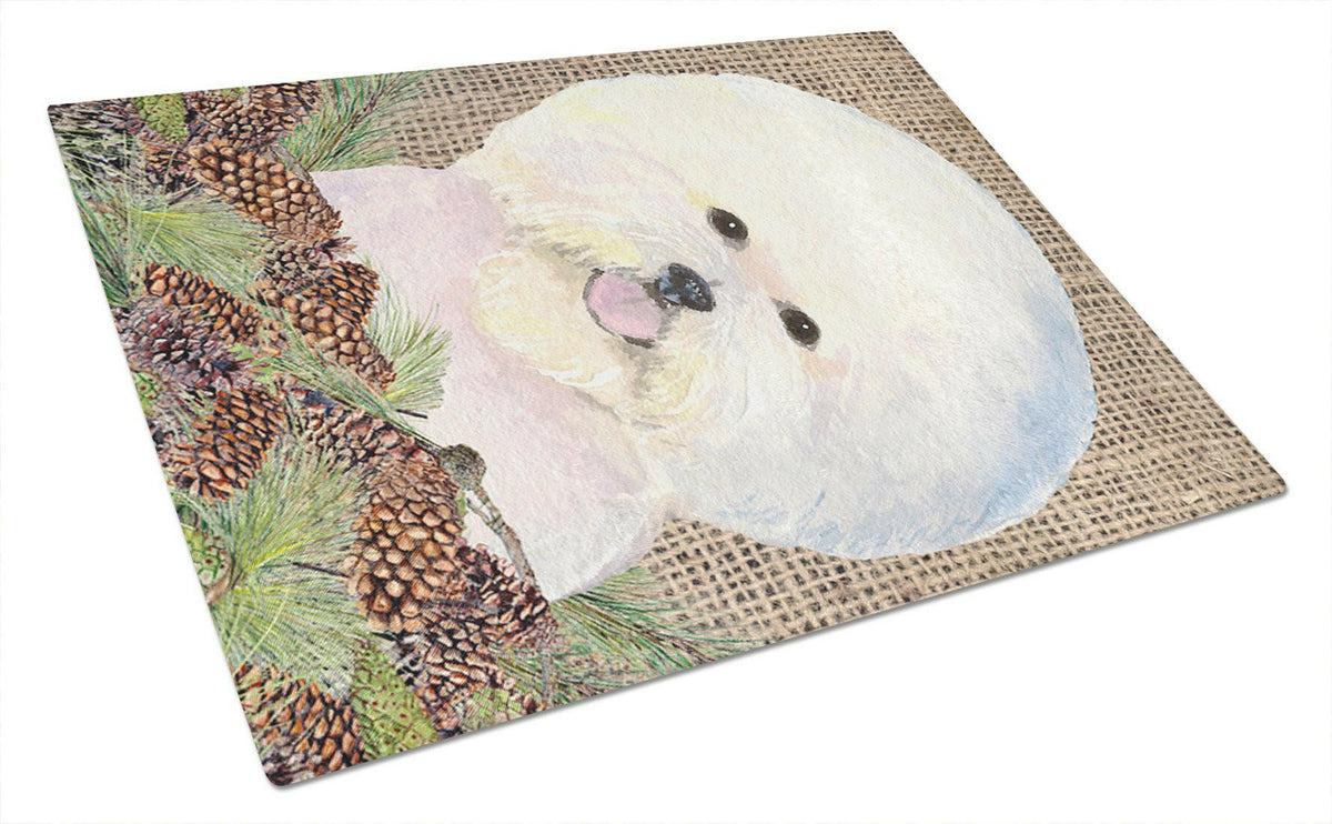 Bichon Frise Glass Cutting Board Large by Caroline&#39;s Treasures