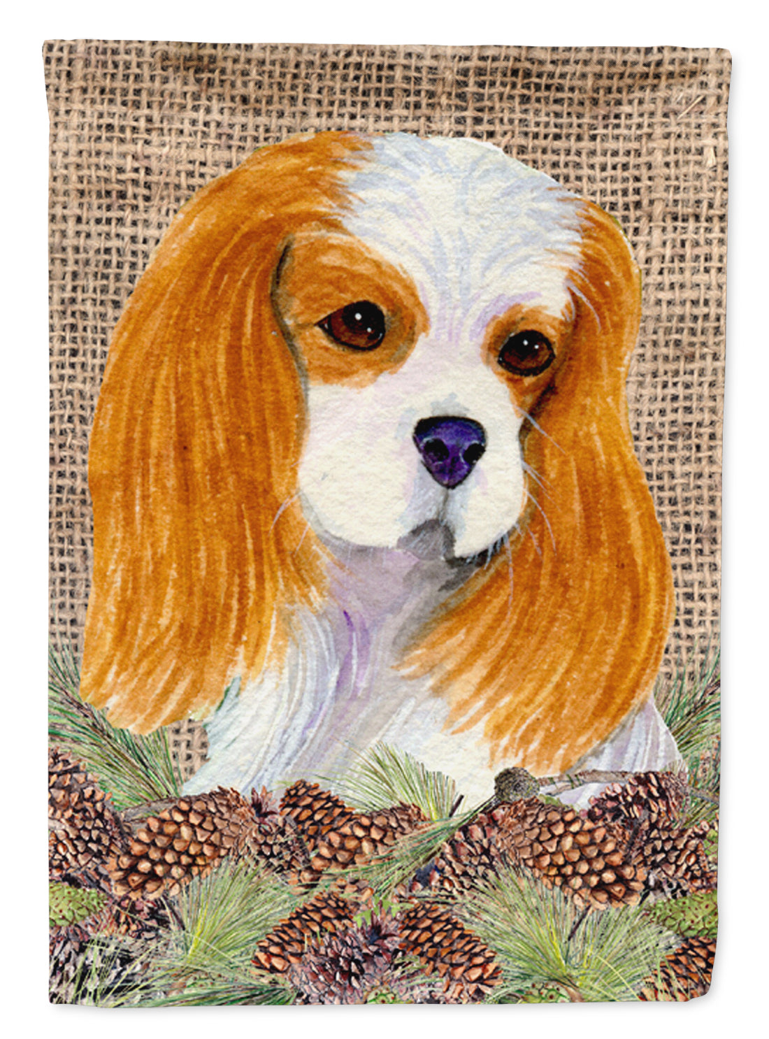 Cavalier Spaniel Flag Canvas House Size  the-store.com.