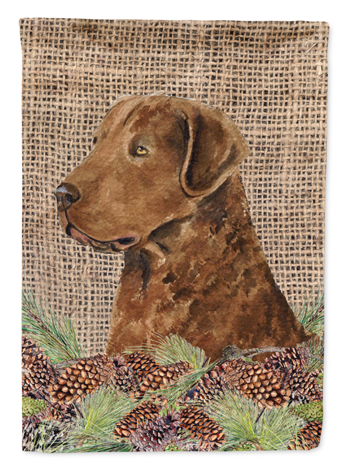 Curly Coated Retriever Flag Canvas House Size  the-store.com.