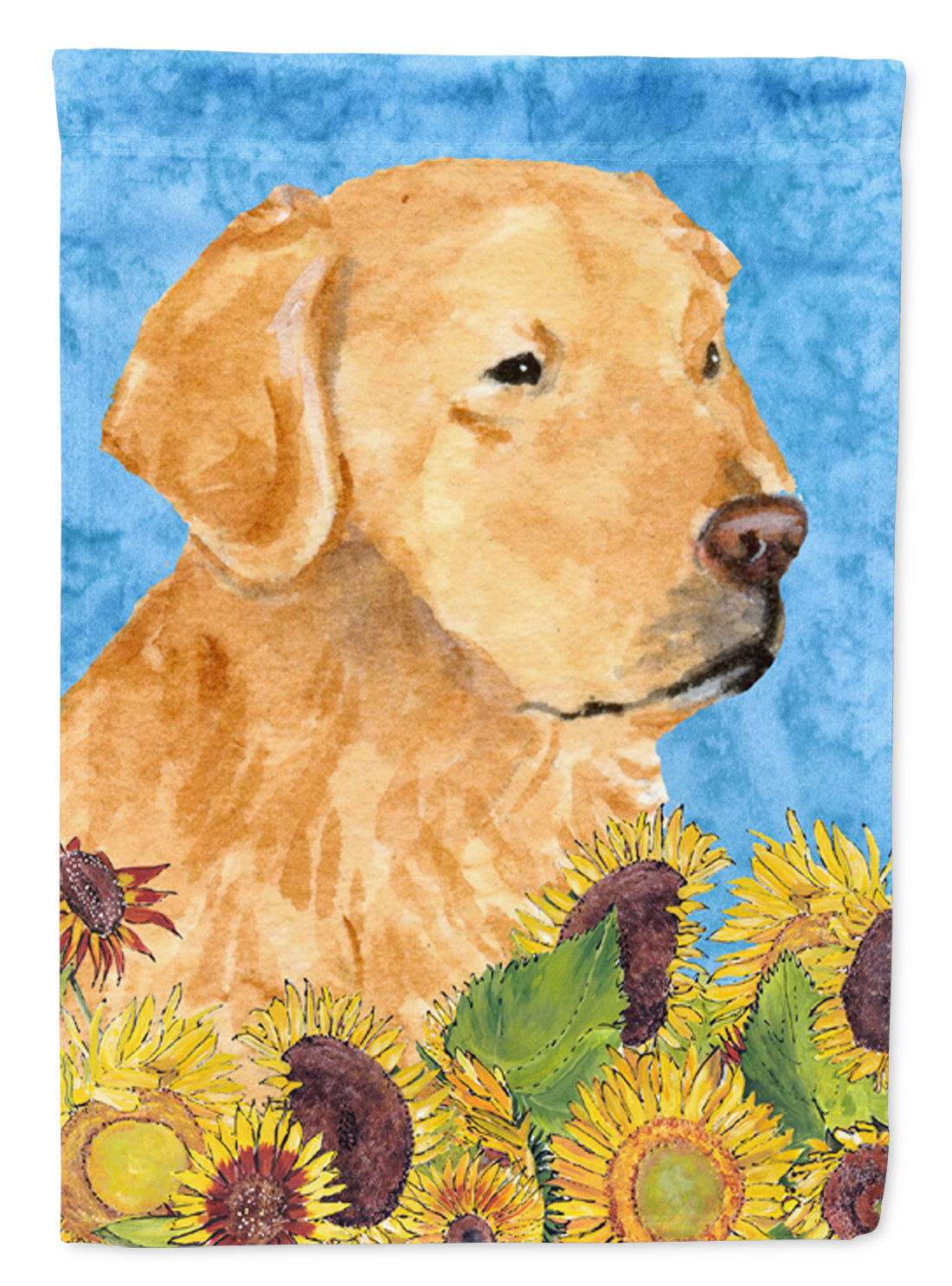 Golden Retriever Flag Canvas House Size  the-store.com.