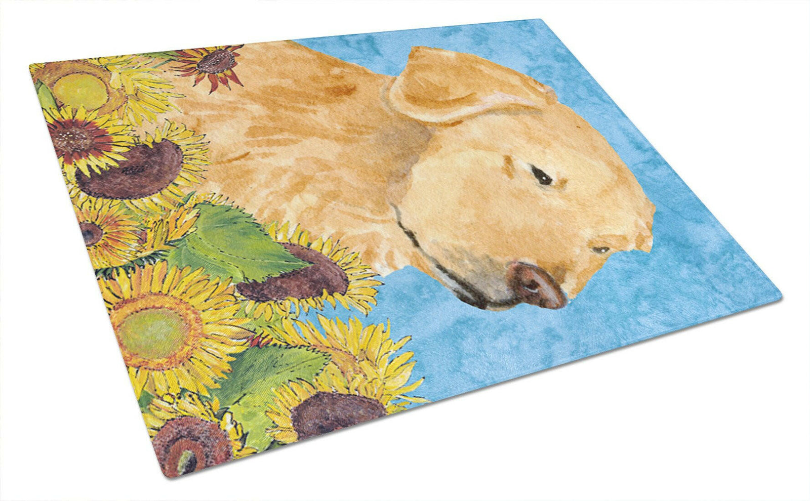 Golden Retriever Glass Cutting Board Large by Caroline's Treasures