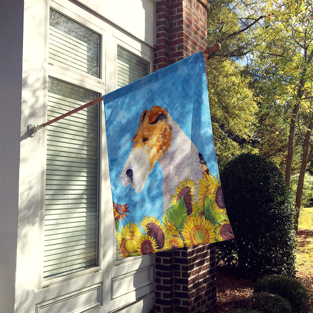 Fox Terrier Flag Canvas House Size  the-store.com.