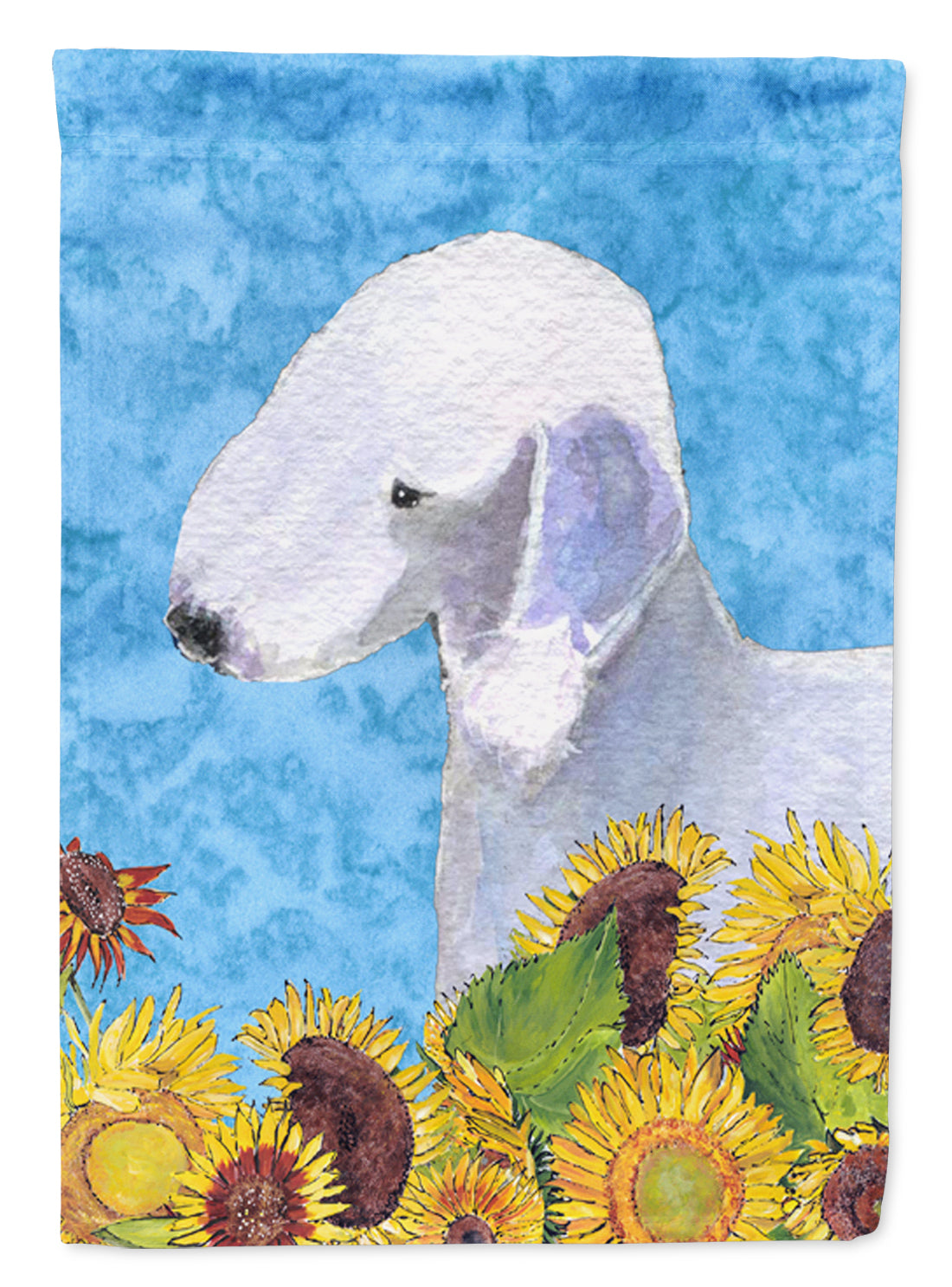 Bedlington Terrier Flag Canvas House Size  the-store.com.