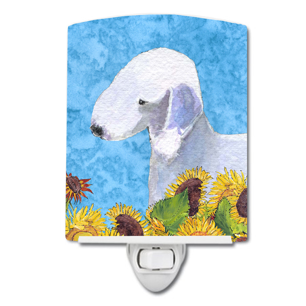 Bedlington Terrier in Summer Flowers Ceramic Night Light SS4116CNL - the-store.com