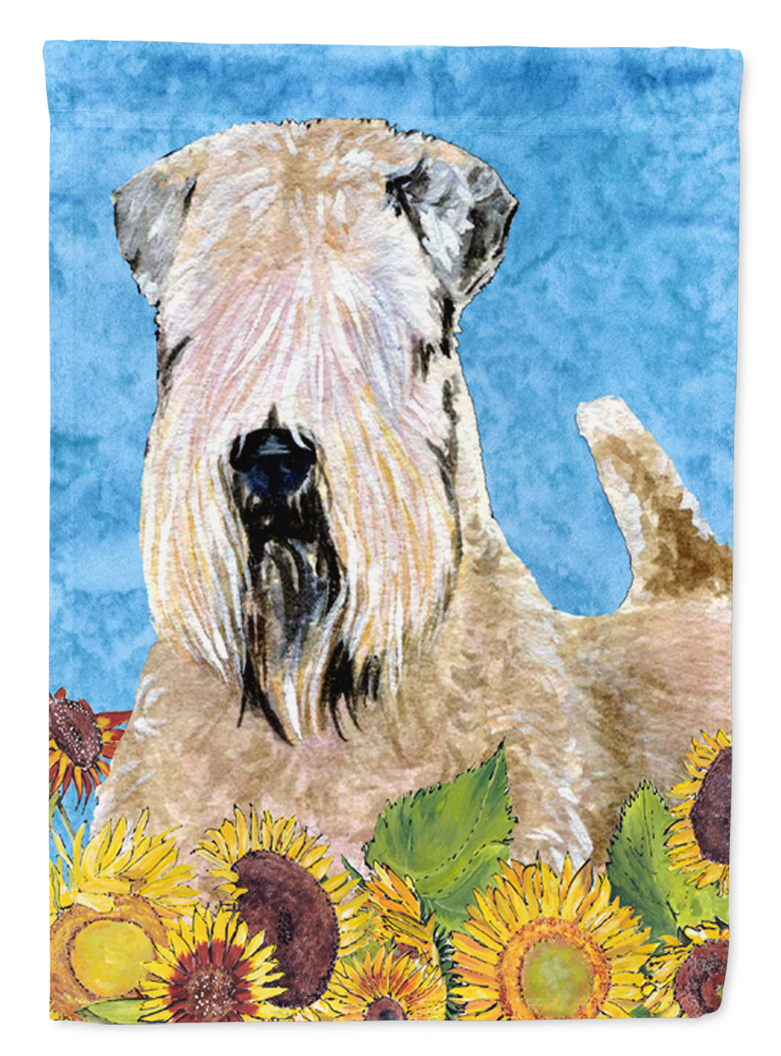 Wheaten Terrier Soft Coated Flag Canvas House Size  the-store.com.