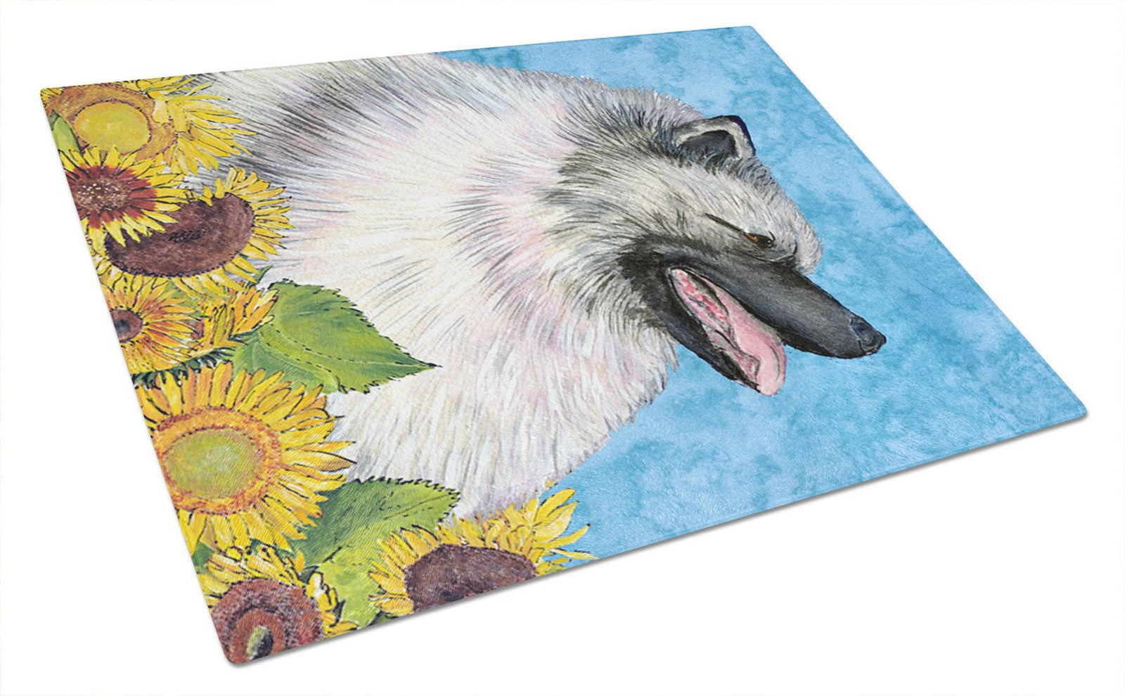 Keeshond Glass Cutting Board Large by Caroline's Treasures