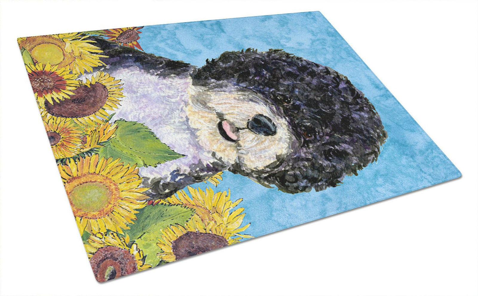 Portuguese Water Dog Glass Cutting Board Large by Caroline's Treasures