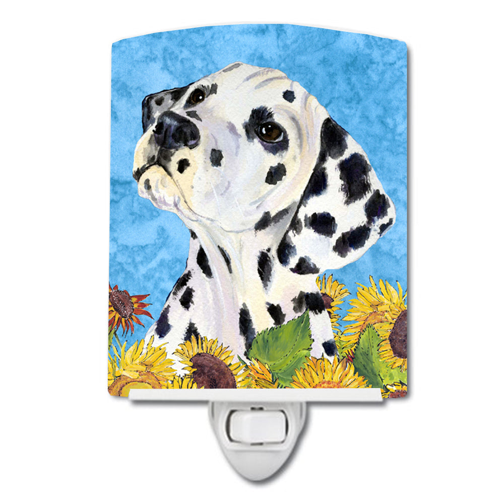 Dalmatian in Summer Flowers Ceramic Night Light SS4126CNL - the-store.com