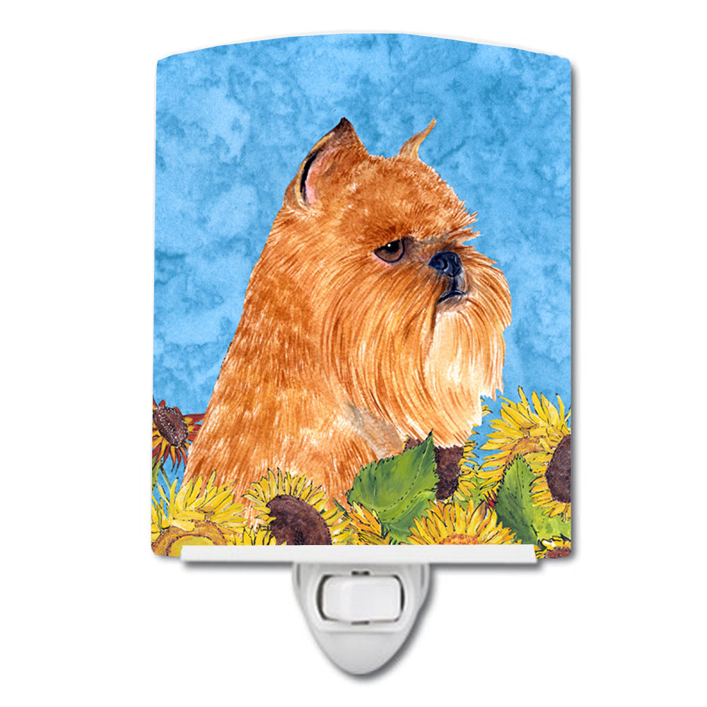 Brussels Griffon in Summer Flowers Ceramic Night Light SS4127CNL - the-store.com