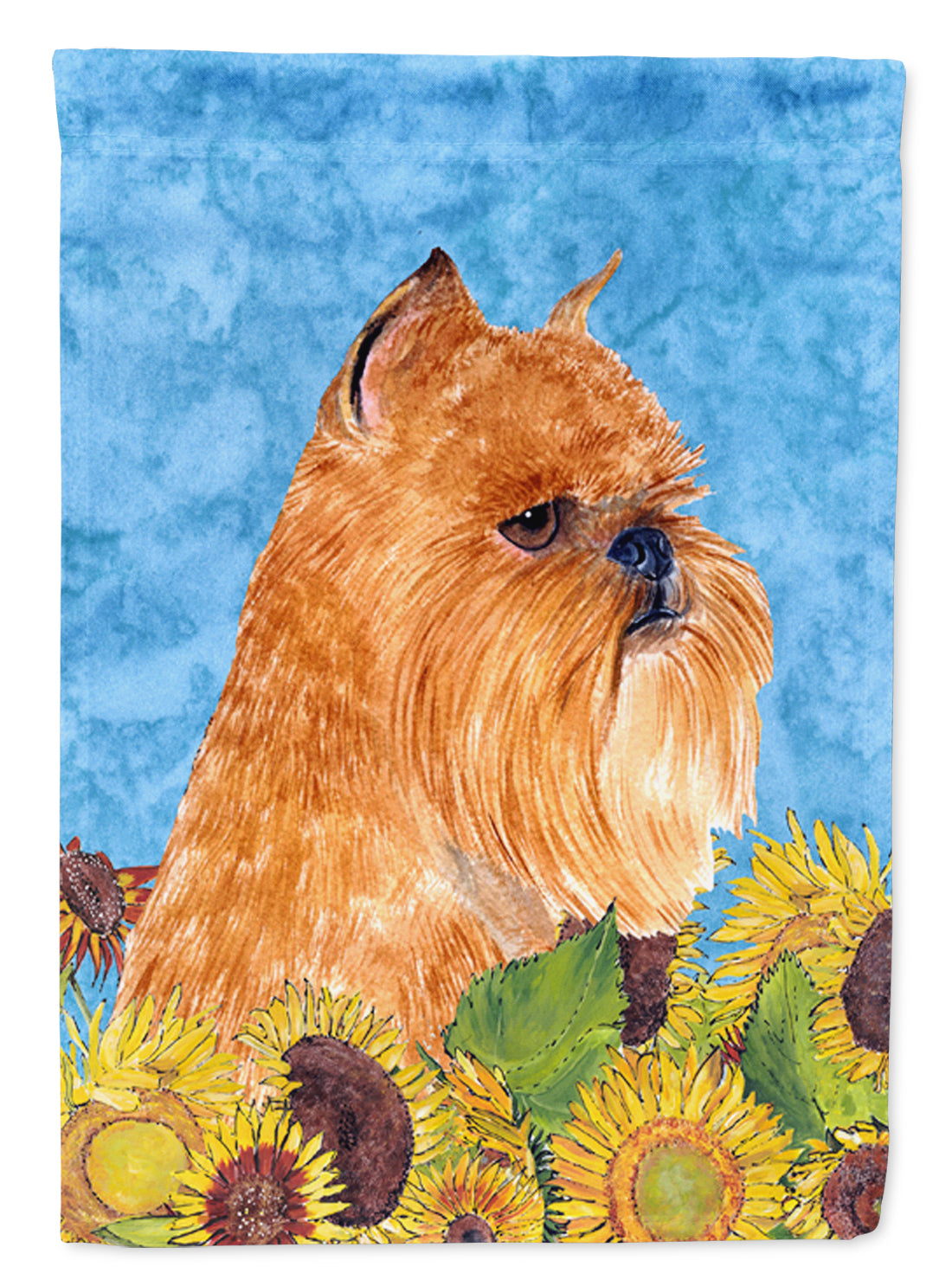 Brussels Griffon Flag Garden Size.