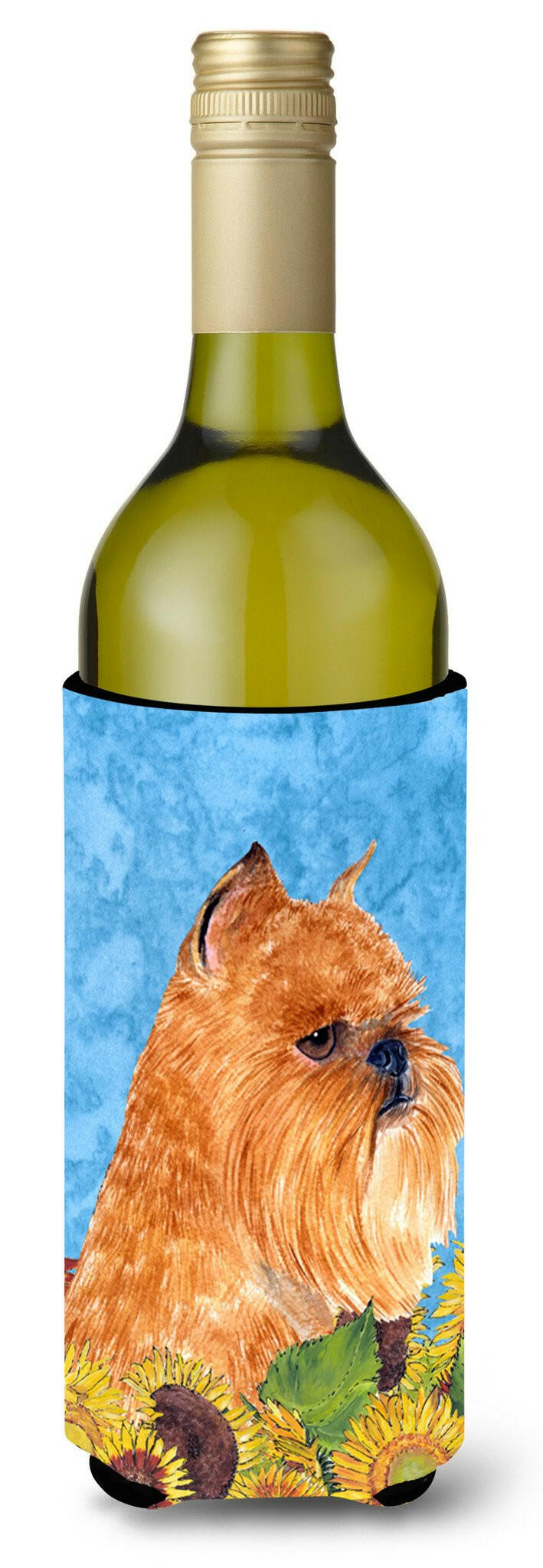 Brussels Griffon in Summer Flowers Wine Bottle Beverage Insulator Beverage Insulator Hugger by Caroline's Treasures