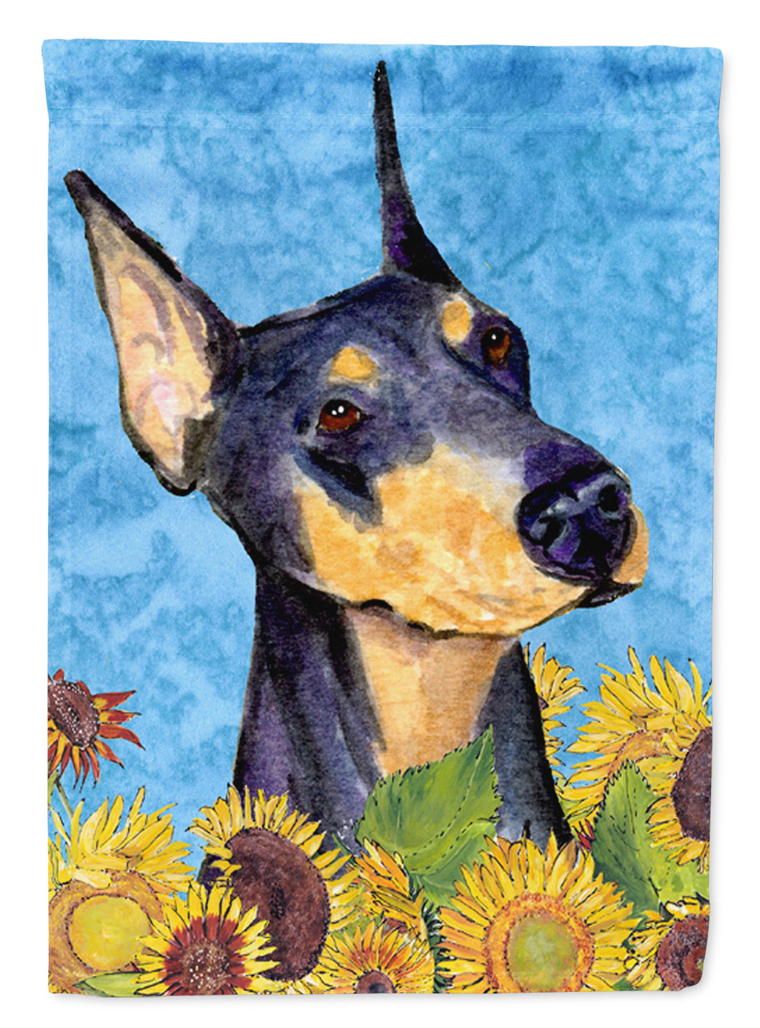 Doberman Flag Canvas House Size  the-store.com.