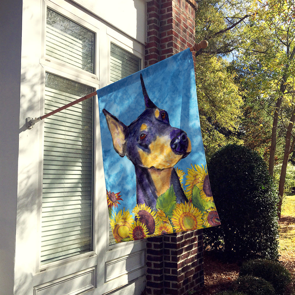 Doberman Flag Canvas House Size  the-store.com.