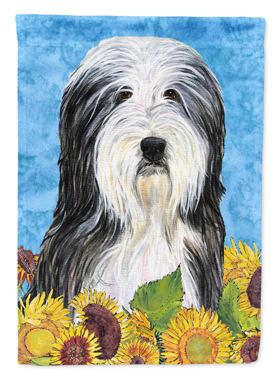 Bearded Collie Flag Canvas House Size  the-store.com.