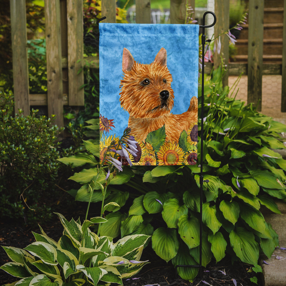 Norwich Terrier Flag Garden Size.