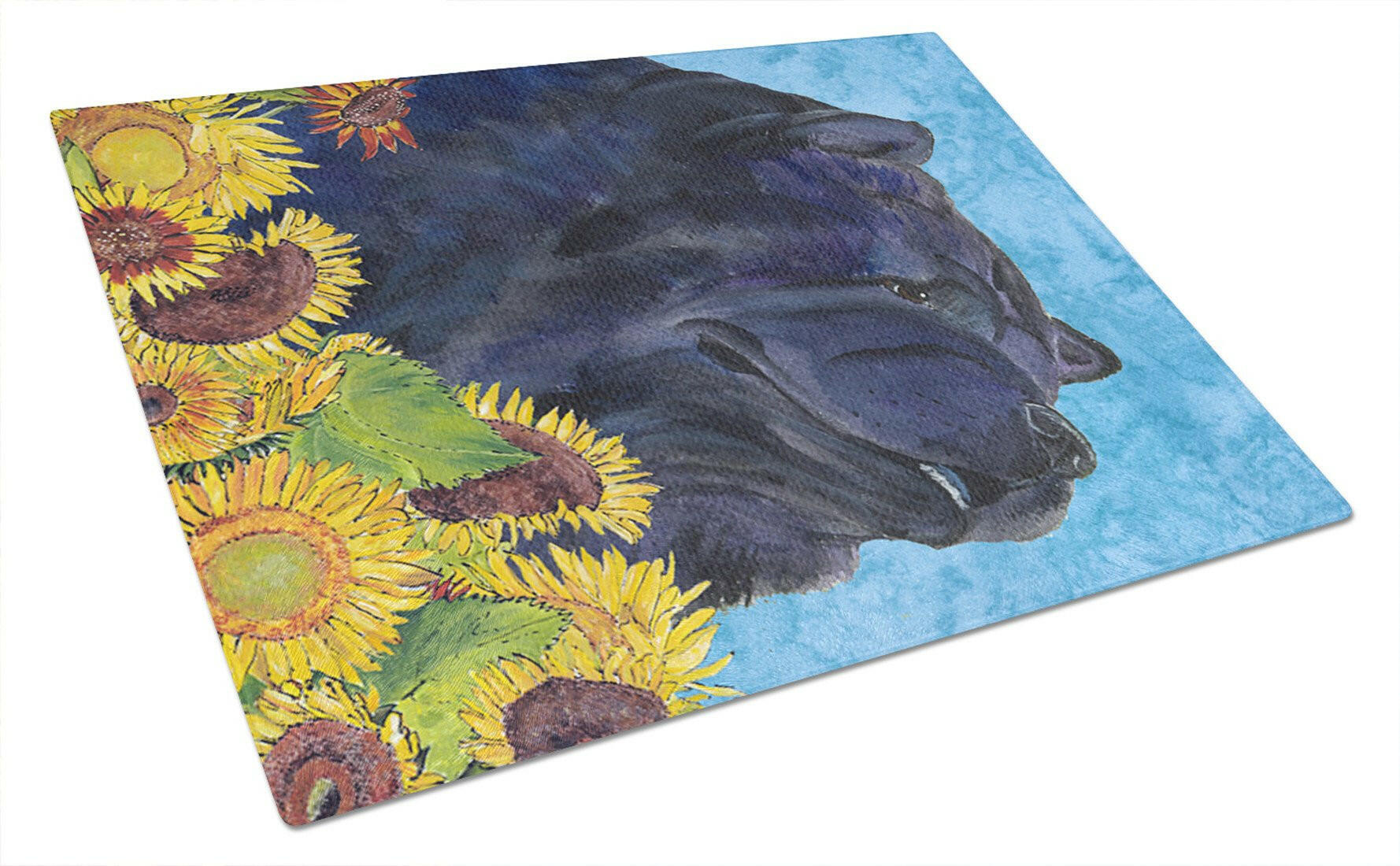 Chow Chow Glass Cutting Board Large by Caroline's Treasures