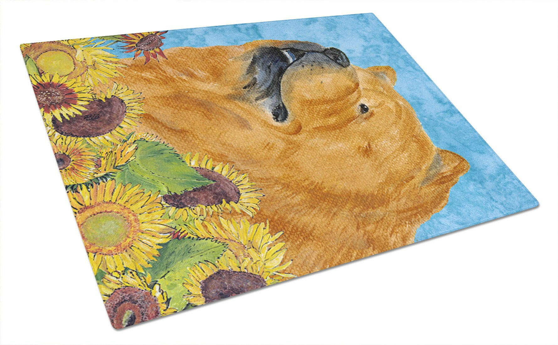 Chow Chow Glass Cutting Board Large by Caroline's Treasures