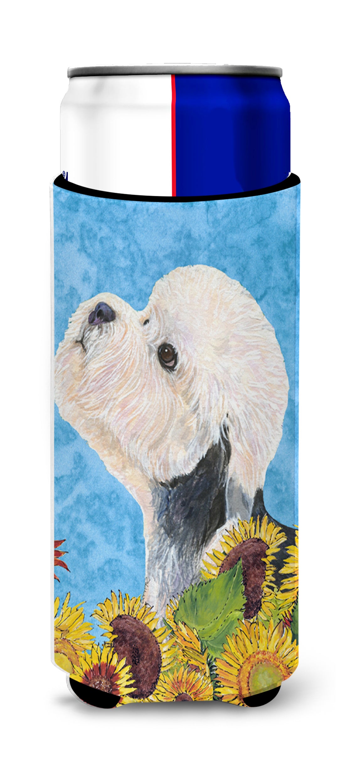 Dandie Dinmont Terrier in Summer Flowers Ultra Beverage Insulators for slim cans SS4136MUK.