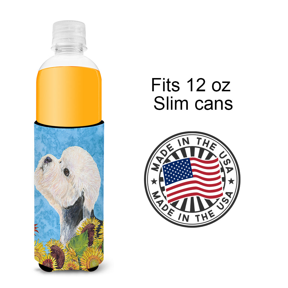Dandie Dinmont Terrier in Summer Flowers Ultra Beverage Insulators for slim cans SS4136MUK.