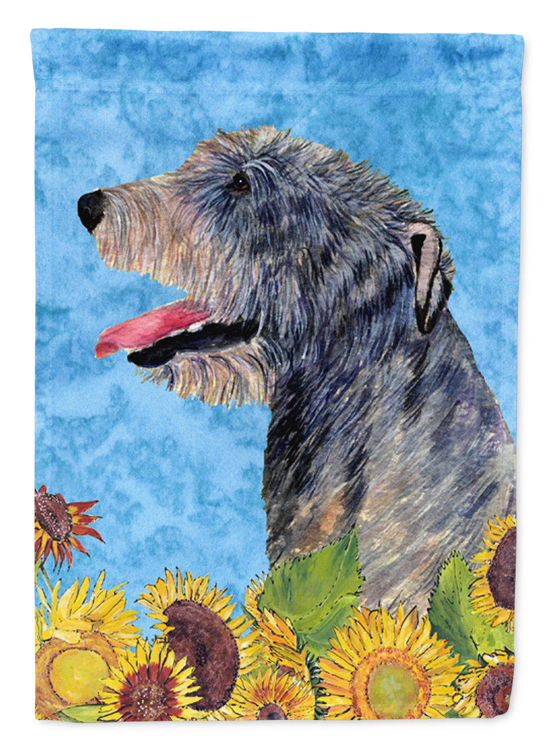 Irish Wolfhound Flag Canvas House Size  the-store.com.