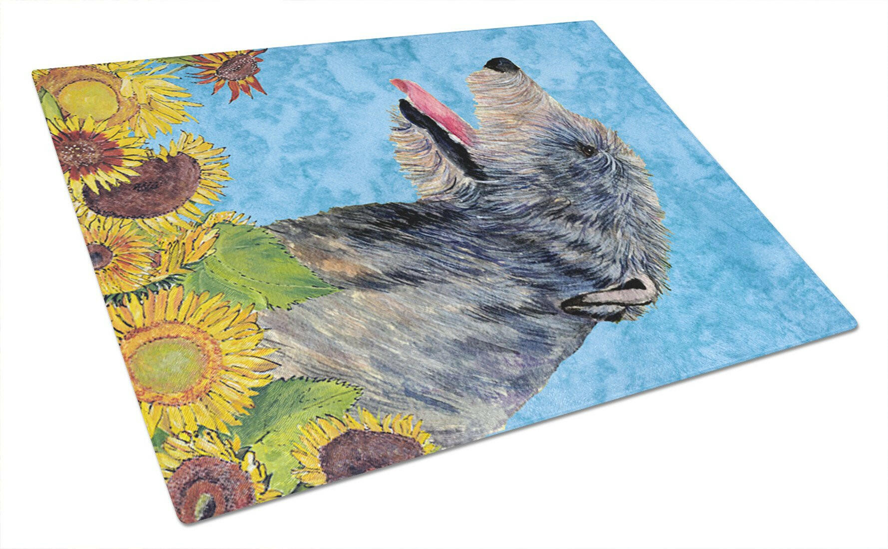 Irish Wolfhound Glass Cutting Board Large by Caroline's Treasures