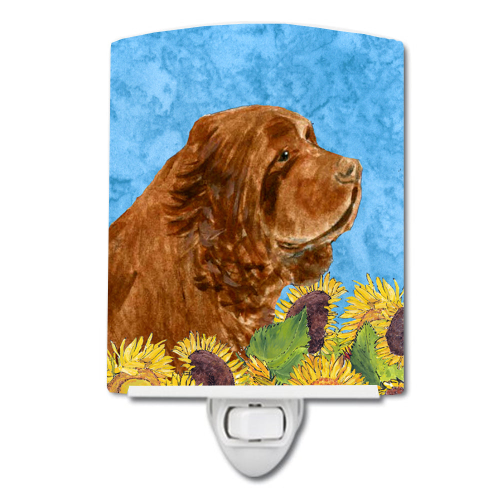 Sussex Spaniel in Summer Flowers Ceramic Night Light SS4143CNL - the-store.com