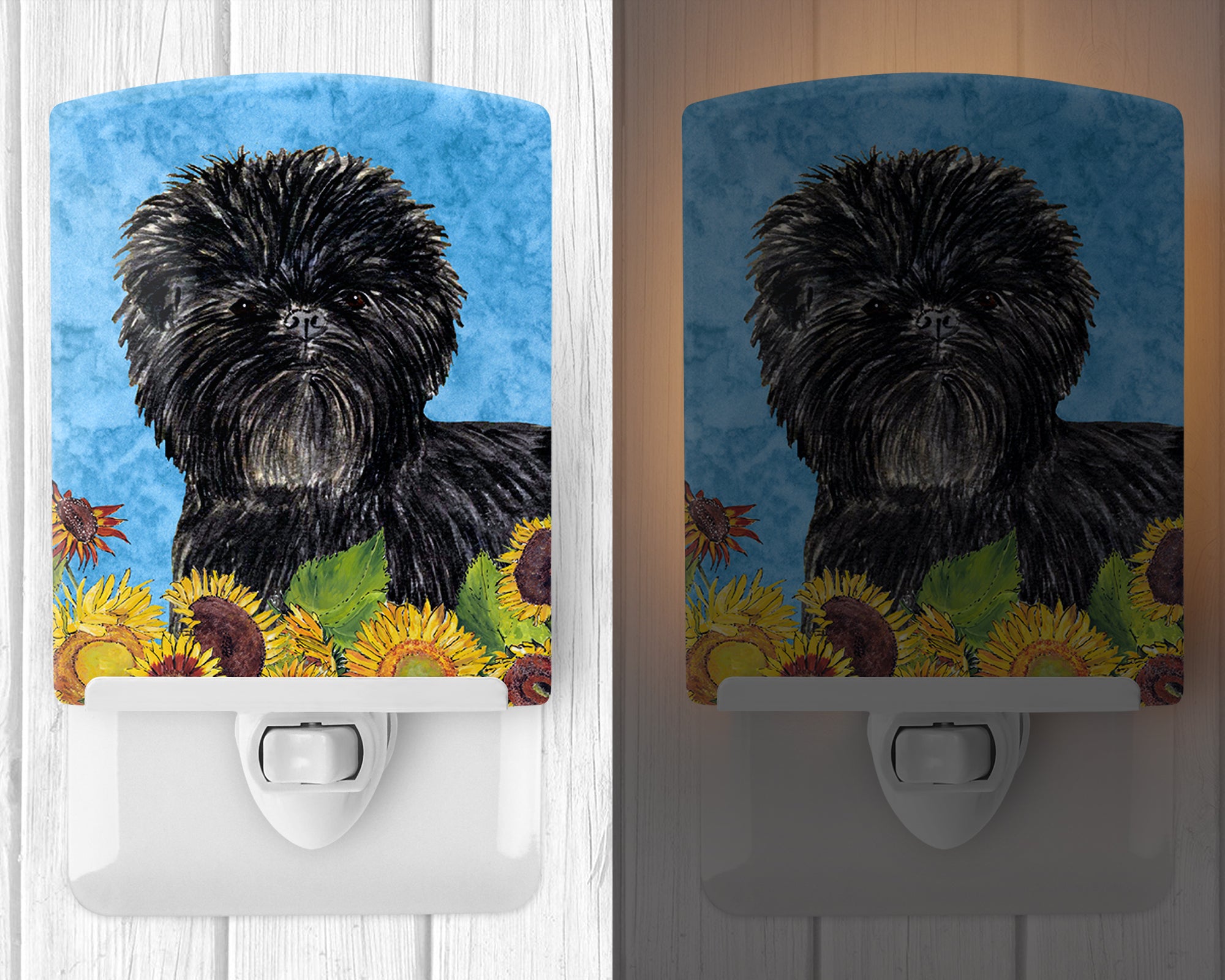 Affenpinscher in Summer Flowers Ceramic Night Light SS4144CNL - the-store.com