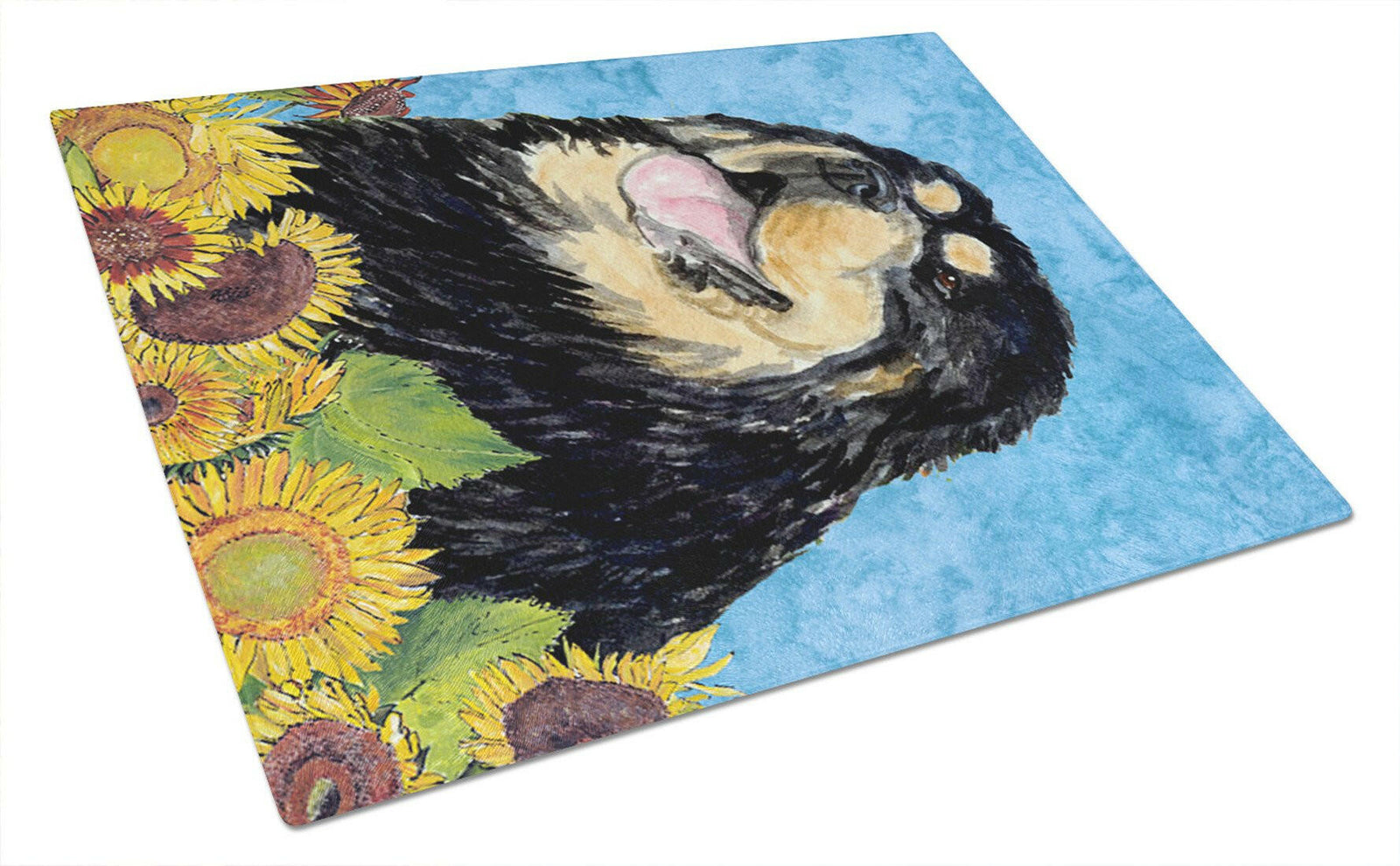 Tibetan Mastiff Glass Cutting Board Large by Caroline's Treasures