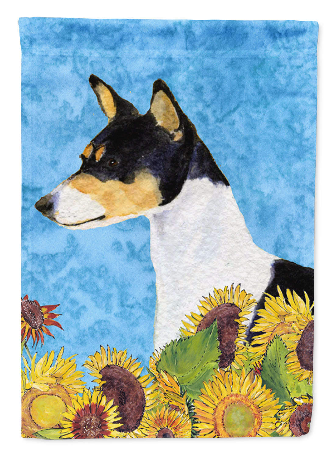 Basenji Flag Canvas House Size  the-store.com.