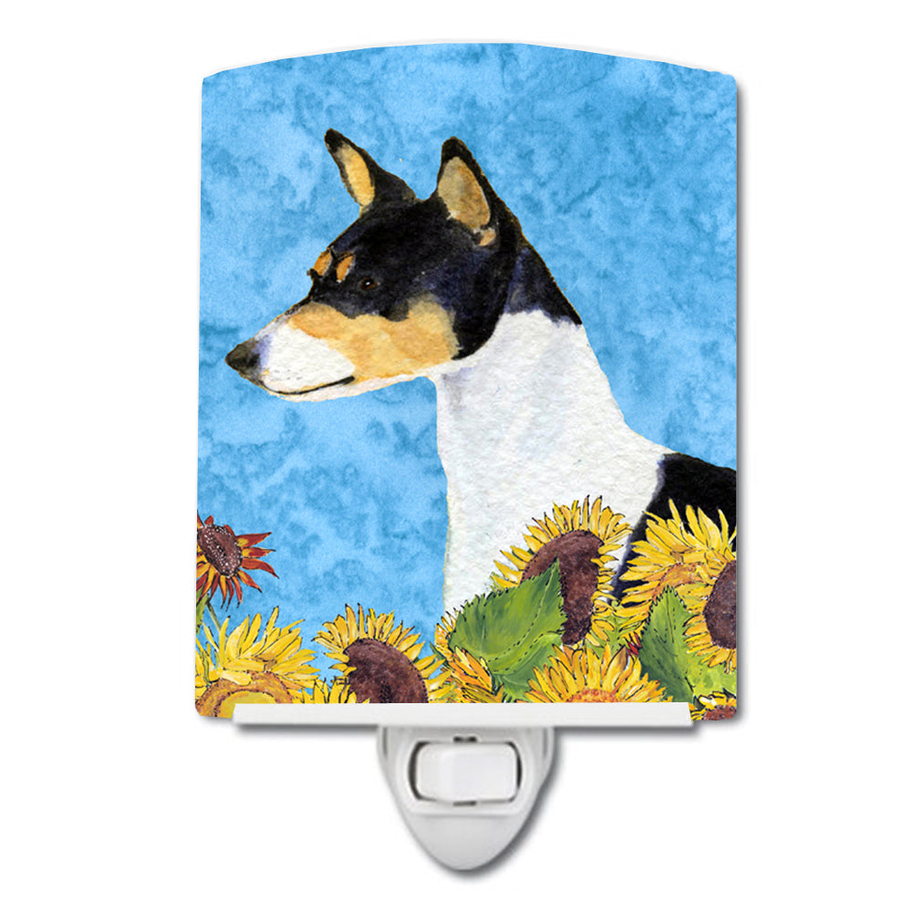 Basenji in Summer Flowers Ceramic Night Light SS4147CNL - the-store.com