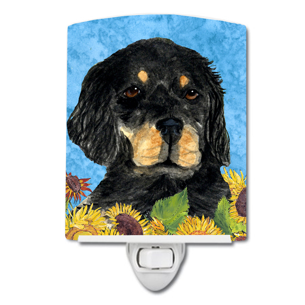 Gordon Setter in Summer Flowers Ceramic Night Light SS4148CNL - the-store.com