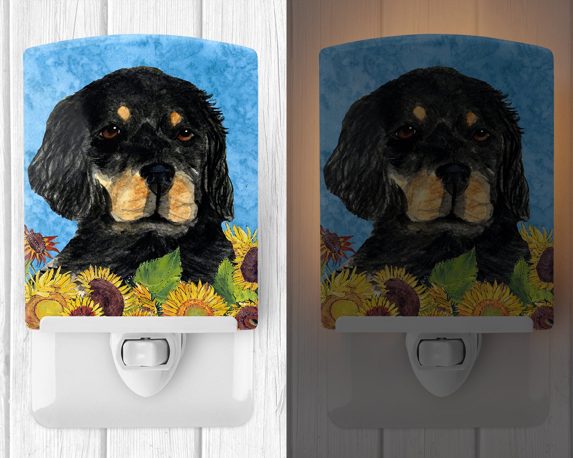 Gordon Setter in Summer Flowers Ceramic Night Light SS4148CNL - the-store.com