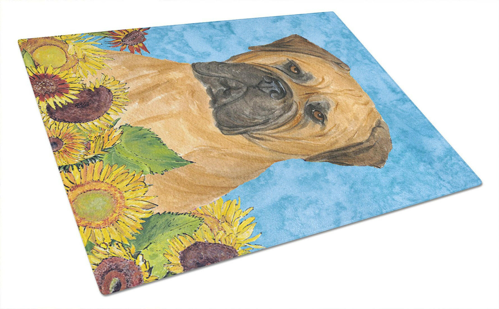 Bullmastiff Glass Cutting Board Large by Caroline's Treasures