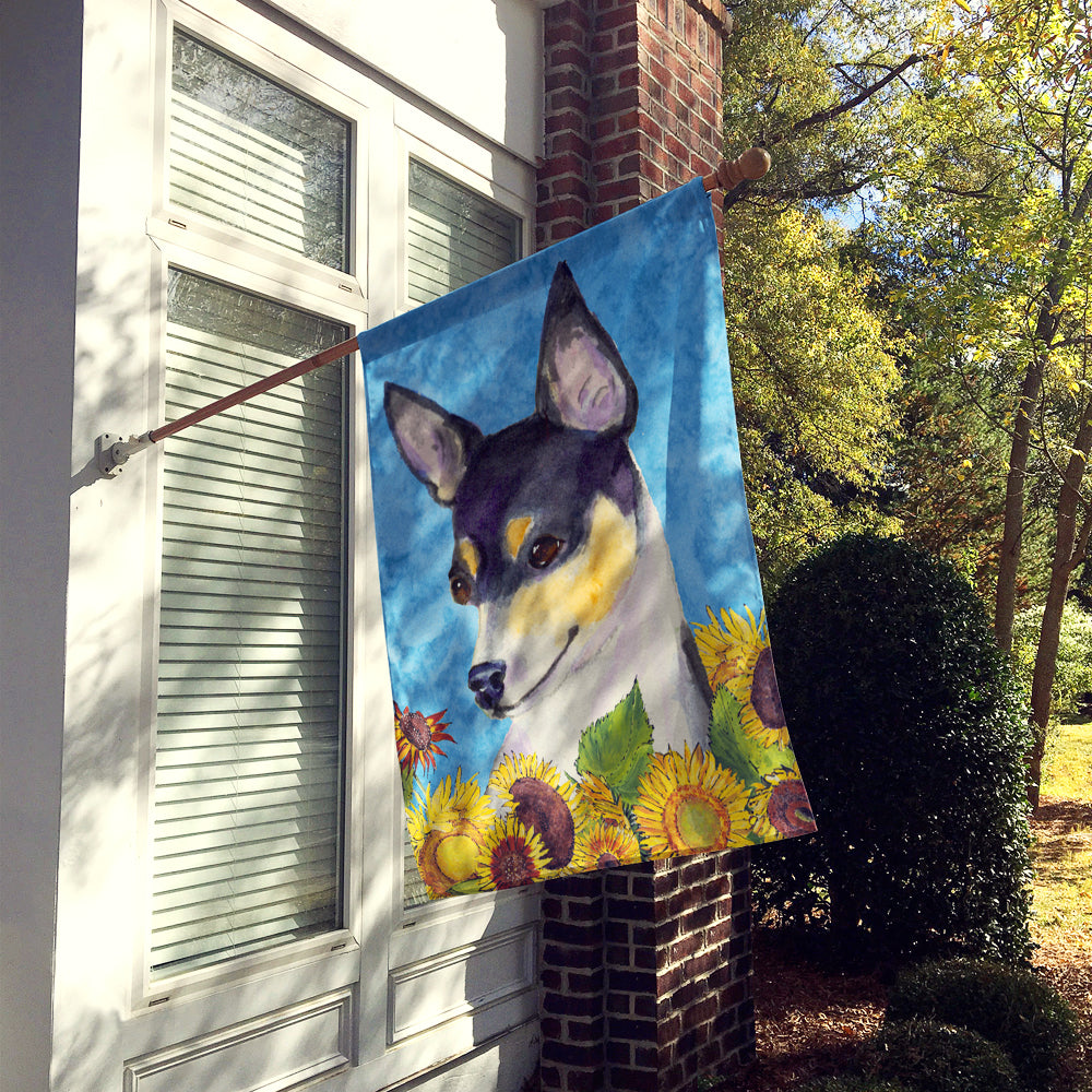 Fox Terrier Flag Canvas House Size  the-store.com.